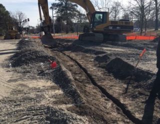 Trench For Security Cameras in Chesapeake, VA